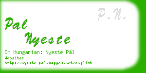 pal nyeste business card